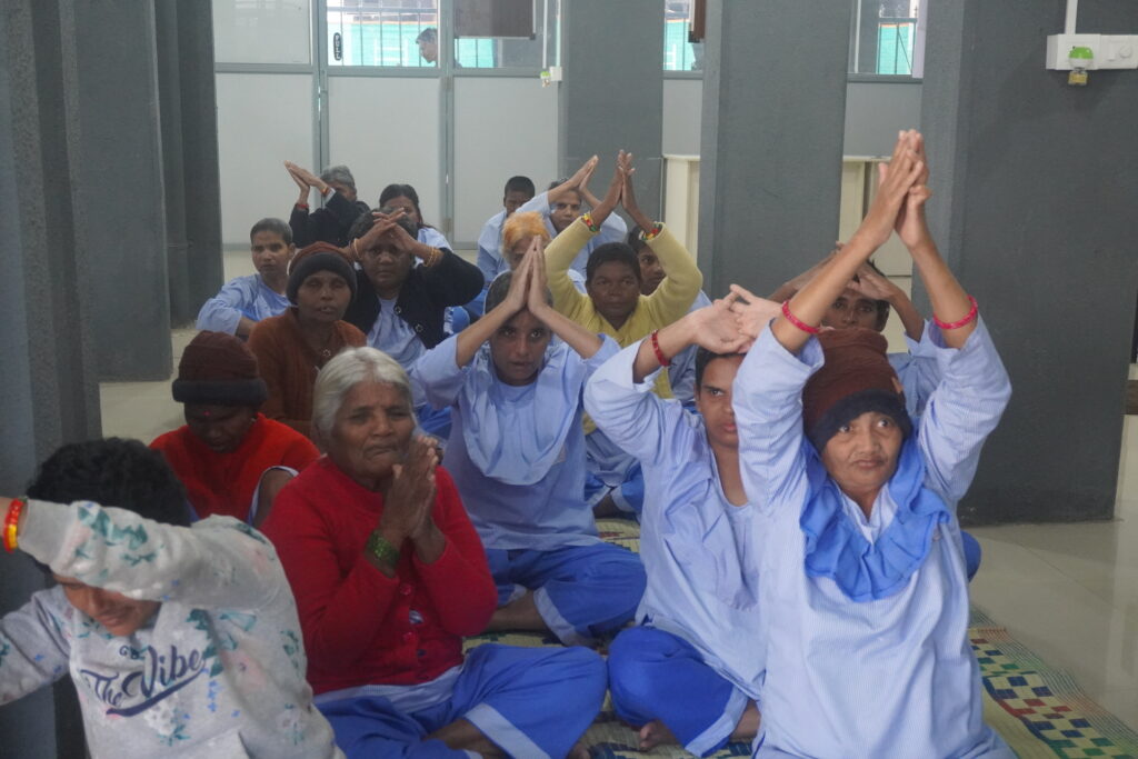 Yoga activity at Majha Ghar Foundation